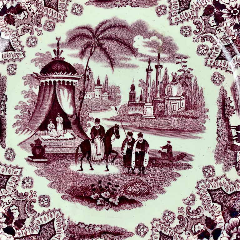 William Adams IV and Sons Purple Palestine Staffordshire Transferware ...