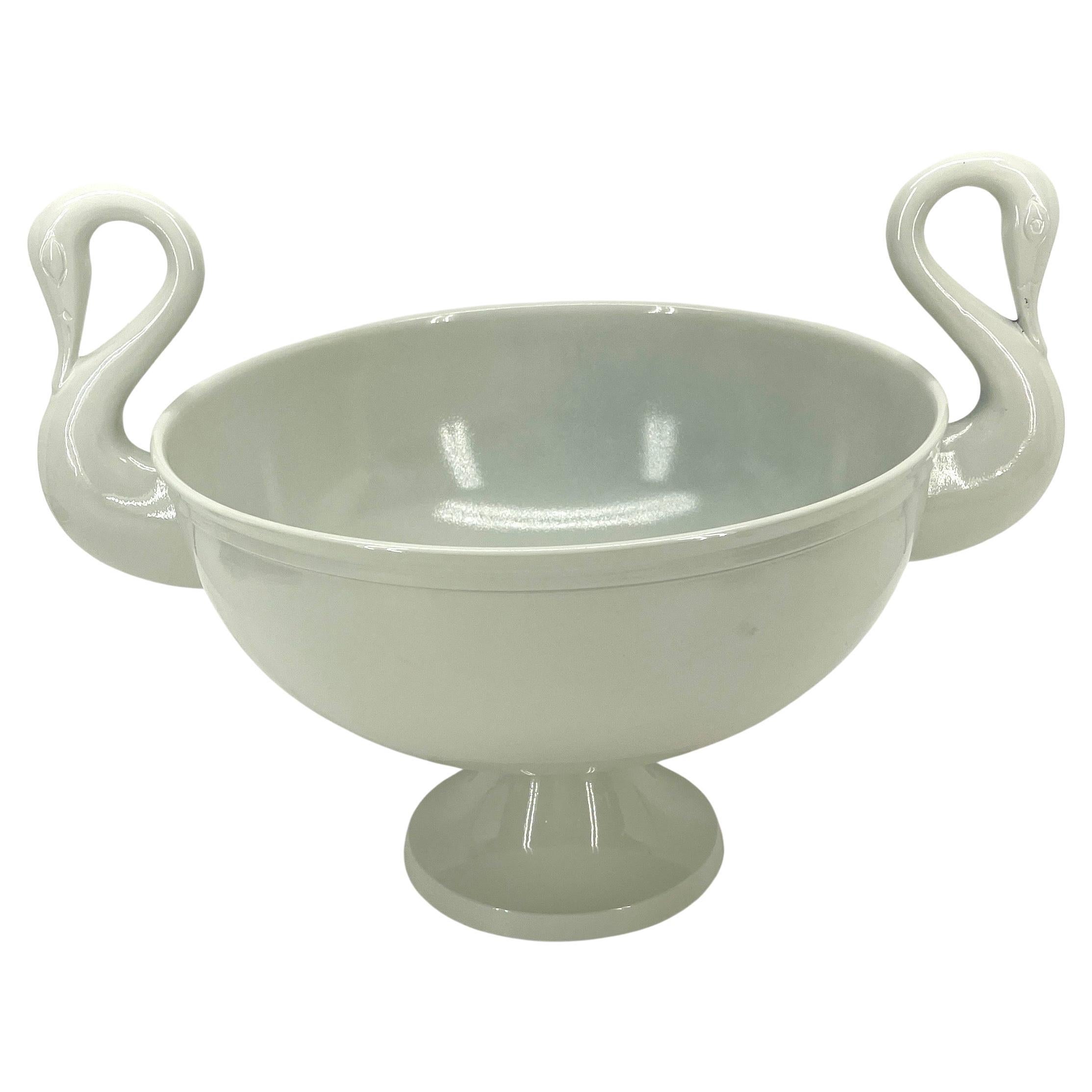 Off White Mid-Century Towle Swan-Neck Centerpiece Bowl, England circa 1950's

This off white, neutral colored powder-coated centerpiece bowl is now one of a kind, since we recently powder-coated in a Snowbird White paint that makes it both