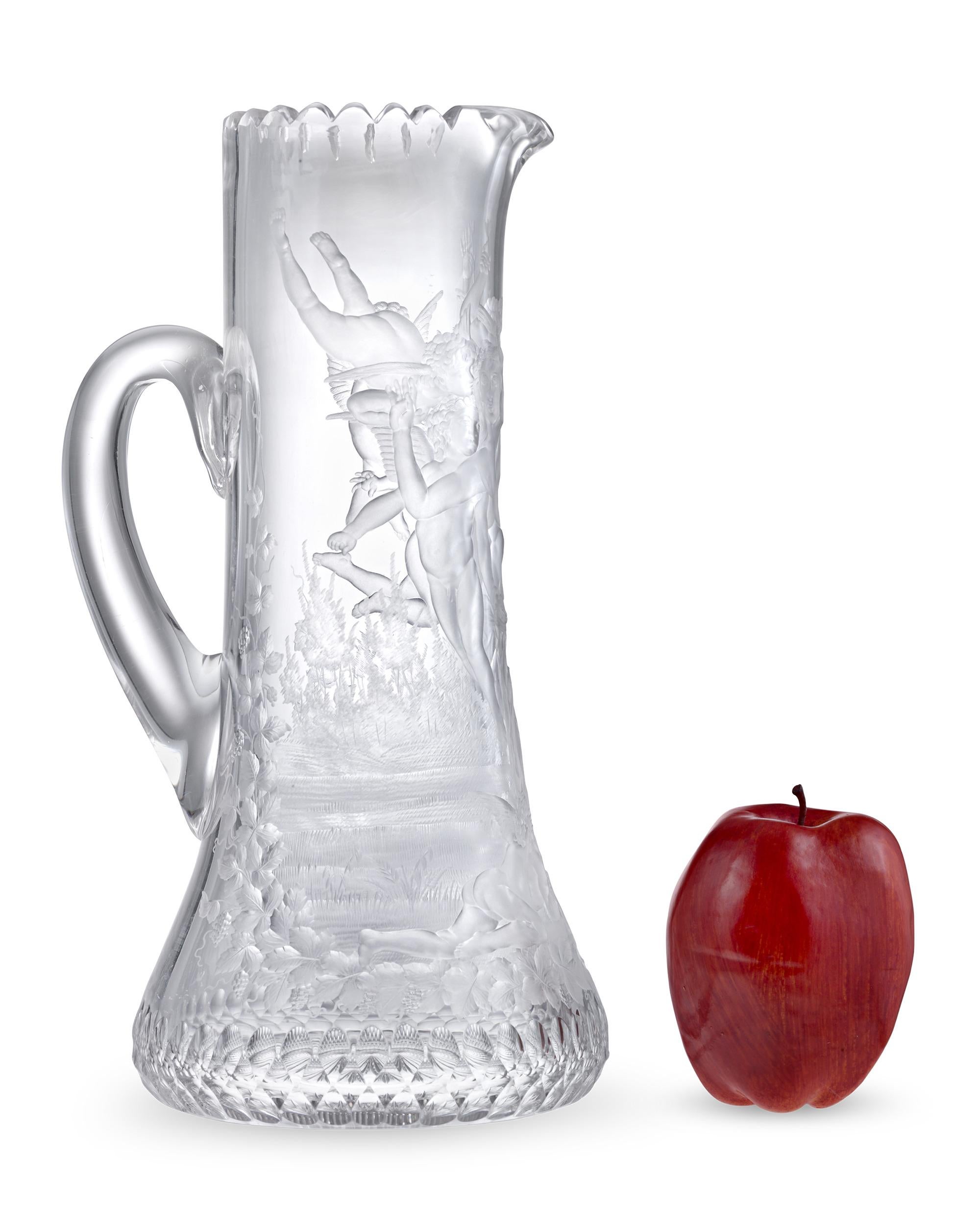 American William-Adolphe Bouguereau Cut Glass Pitcher For Sale