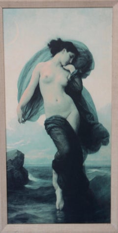 William-Adolphe Bouguereau French Mystical "Evening Mood" Canvas Print in Frame