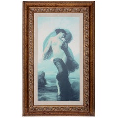 William-Adolphe Bouguereau French Mystical "Evening Mood" Canvas Print in Frame