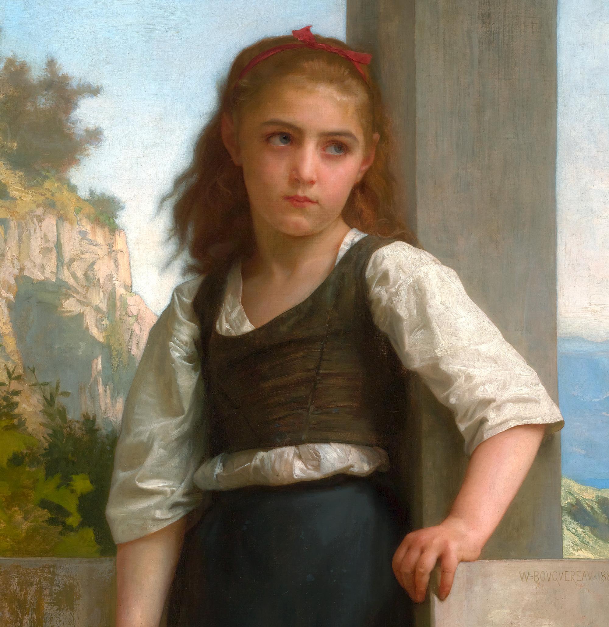 La Fille Du Pêcheur di William Bouguereau - Painting Accademia di William-Adolphe Bouguereau
