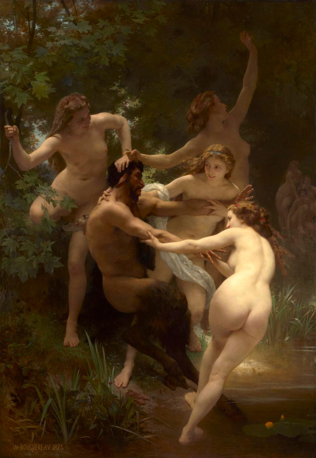 bouguereau nymphs and satyr