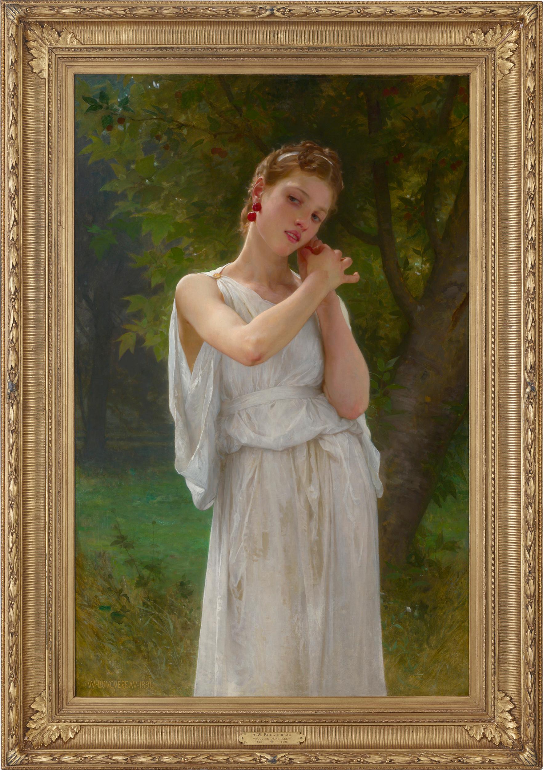 The Earrings by William Adolphe Bouguereau - Academic Painting by William-Adolphe Bouguereau
