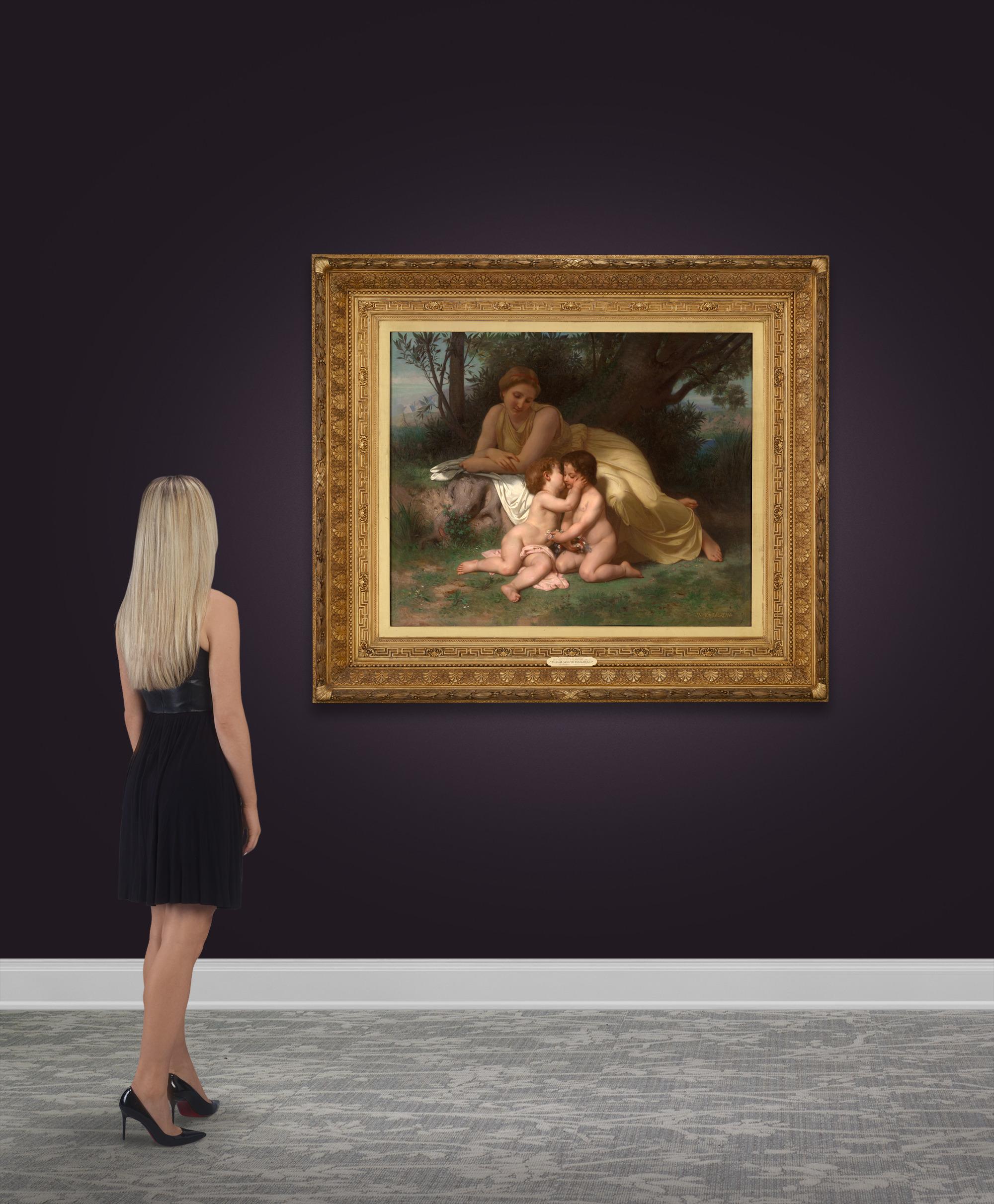 William-Adolphe Bouguereau: Giovane madre che contempla due bambini che si abbracciano in vendita 4