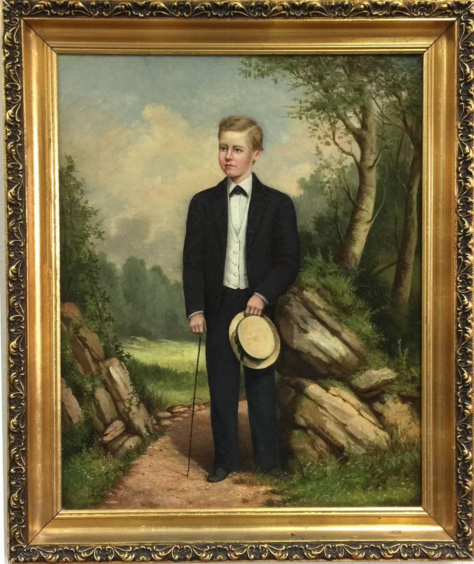 William Aiken Walker Portrait Painting - "Southern Gentleman"  Unusal White Subject.  Known for his African American 