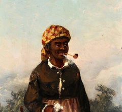 A Cotton Picker - Realist Figurative Oil Painting by William Aiken Walker