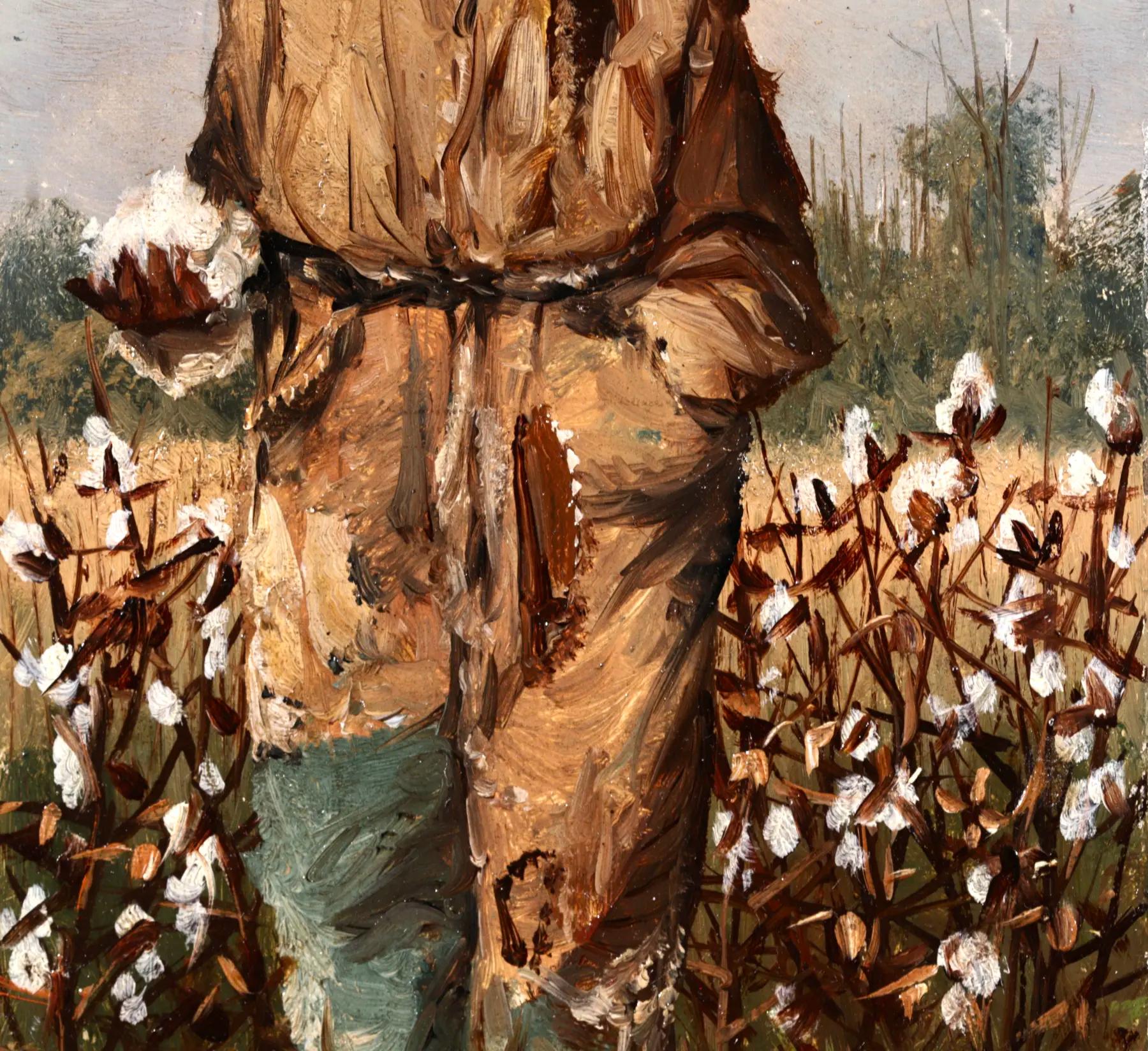 Picker en coton - Peinture à l'huile figurative réaliste de William Aiken Walker 1