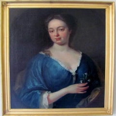 18th century antique portrait of an aristocratic lady circle of William Aikman