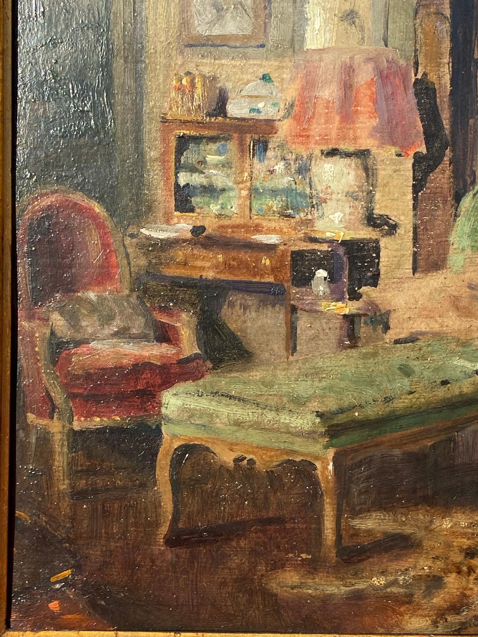 William Albert ABLETT (1877-1936) - Painting, Interior Scene  In Good Condition For Sale In Beaune, FR