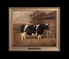 Portrait Of "Felhampton Candidate", 1st Place Prize Winning Friesian Bull, 1922