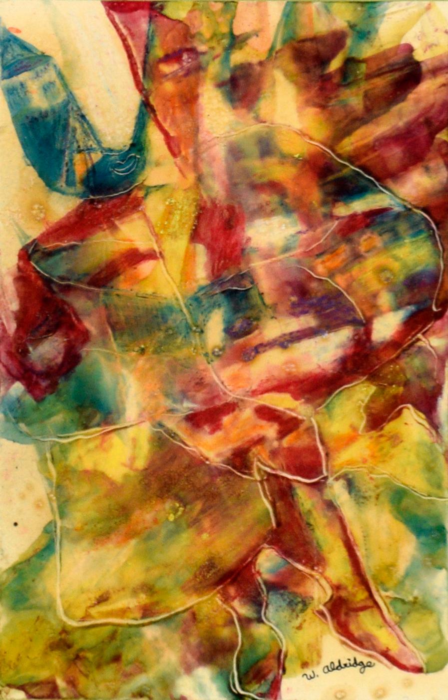 „“Evolutions #27“ – Komposition des Abstrakten Expressionismus in Acryl auf Karton – Painting von William Aldridge