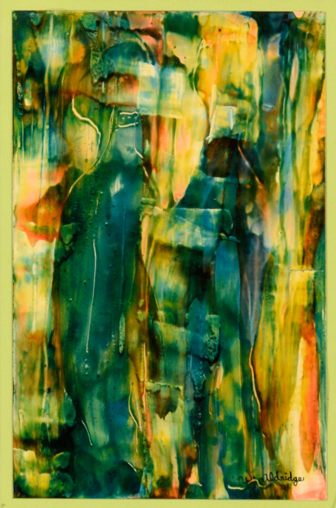 „“Recognition““ – Komposition aus Acryl auf Karton im abstrakten Expressionismus – Painting von William Aldridge