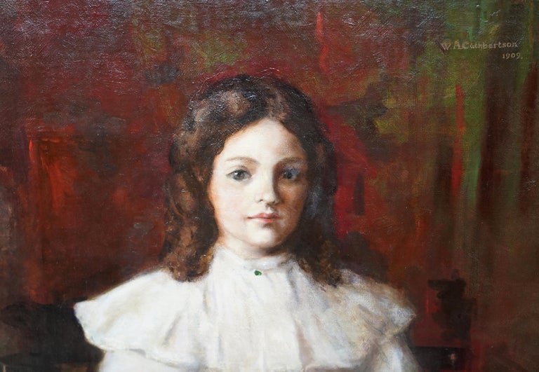 William Alexander Cuthbertson Edwardian Portrait of a Young Girl