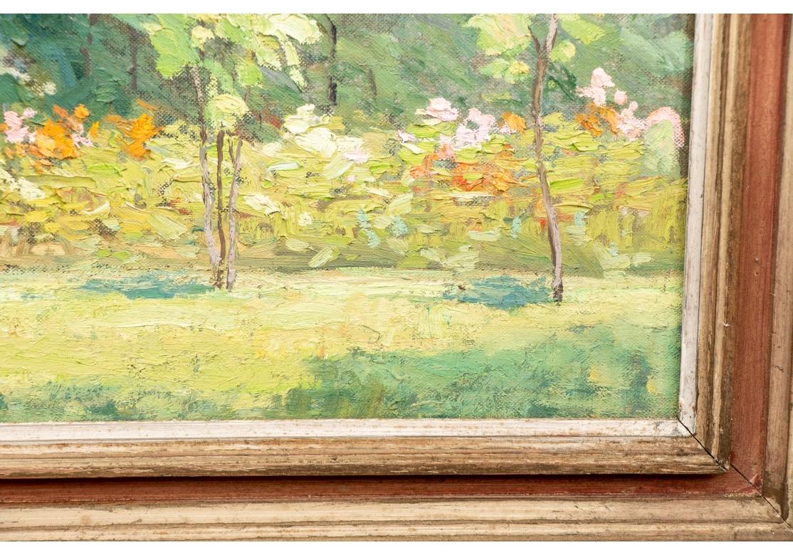 20th Century William Alexander Drake (Am., 1891-1979) Oil On Artist Board, Garden Landscape  For Sale