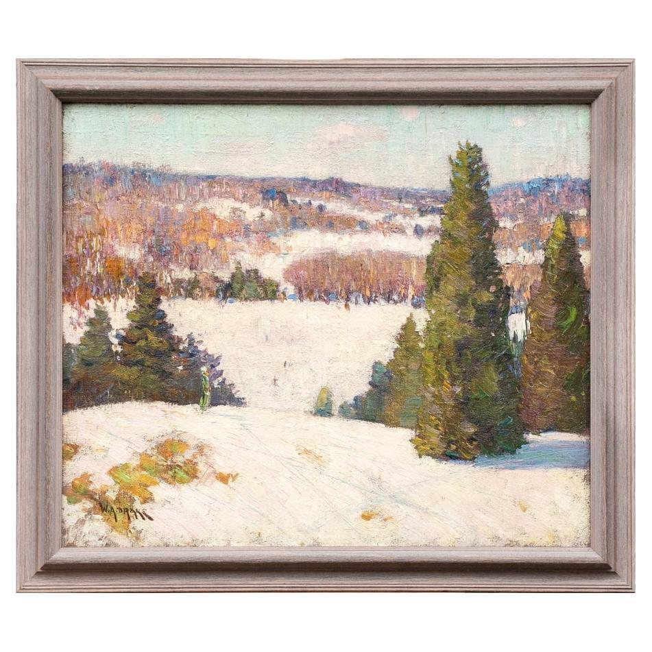 William Alexander Drake, Oil on Board, Country Winter Landscape