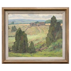 William Alexander Drake 'Am., 1891-1979' Oil on Masonite, Country Landscape