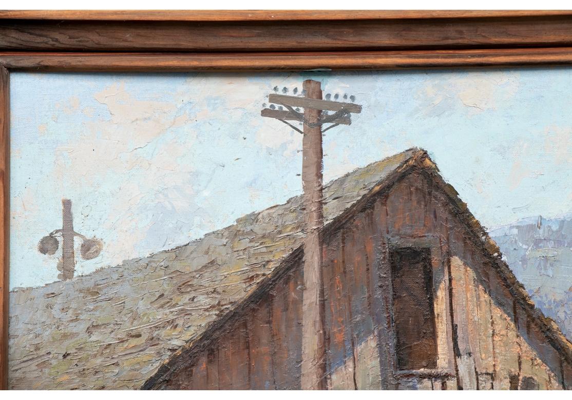 20th Century William Alexander Drake 'Am., 1891-1979' Oil On Masonite Lumber Mill For Sale