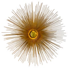 William and Bruce Friedle Bronze Sunburst Wall Sculpture