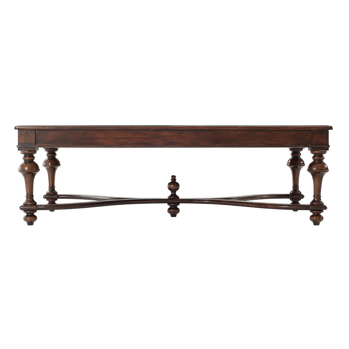 Vietnamese William and Mary Antiqued Coffee Table For Sale
