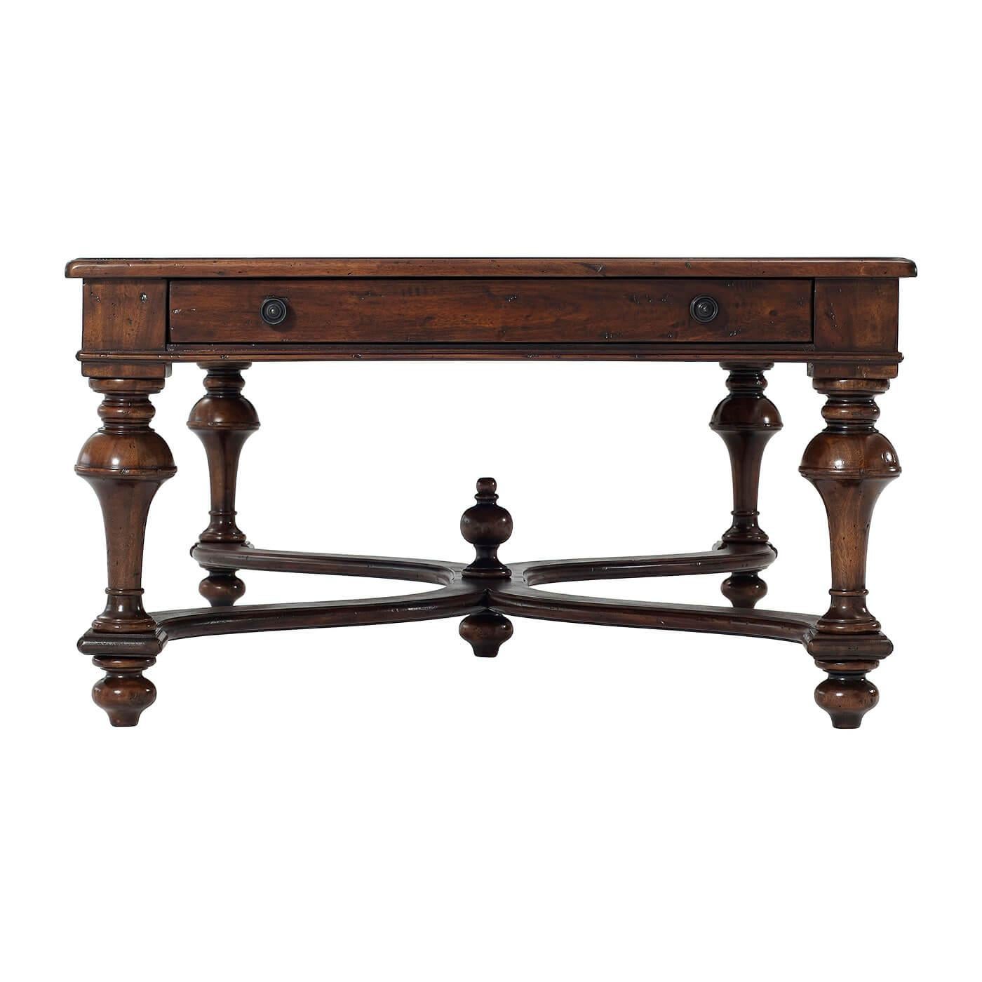 William and Mary Antiqued Coffee Table In New Condition For Sale In Westwood, NJ