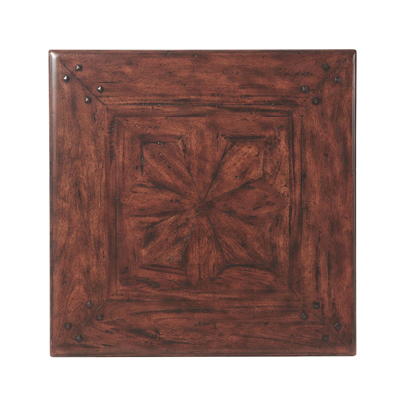 Wood William and Mary Antiqued End Table For Sale