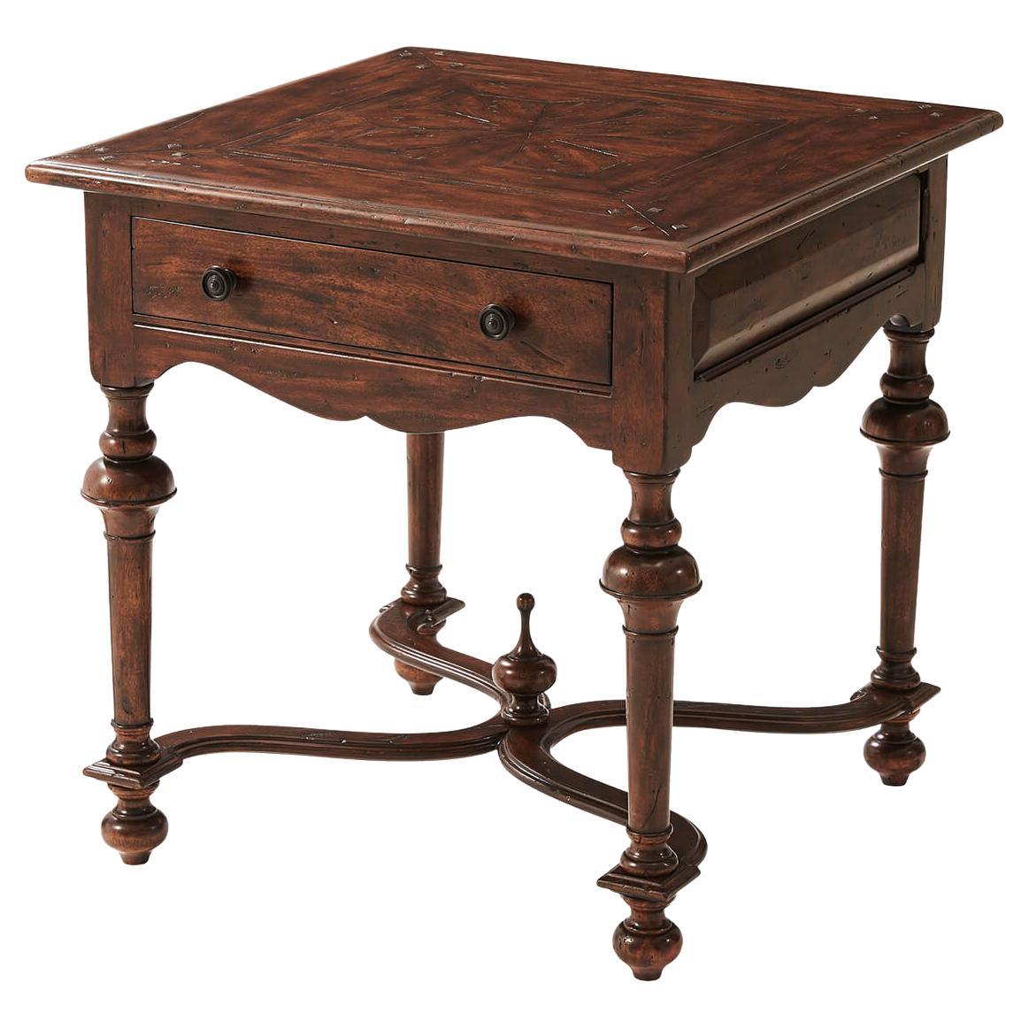 William and Mary Antiqued End Table For Sale