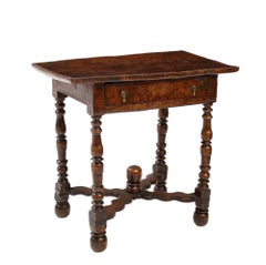William and Mary Burl Ash Vernacular Table