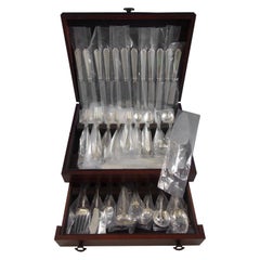 William & Mary by Lunt Silver Set di posate in argento sterling 12 Servizio da 96 pezzi per la cena