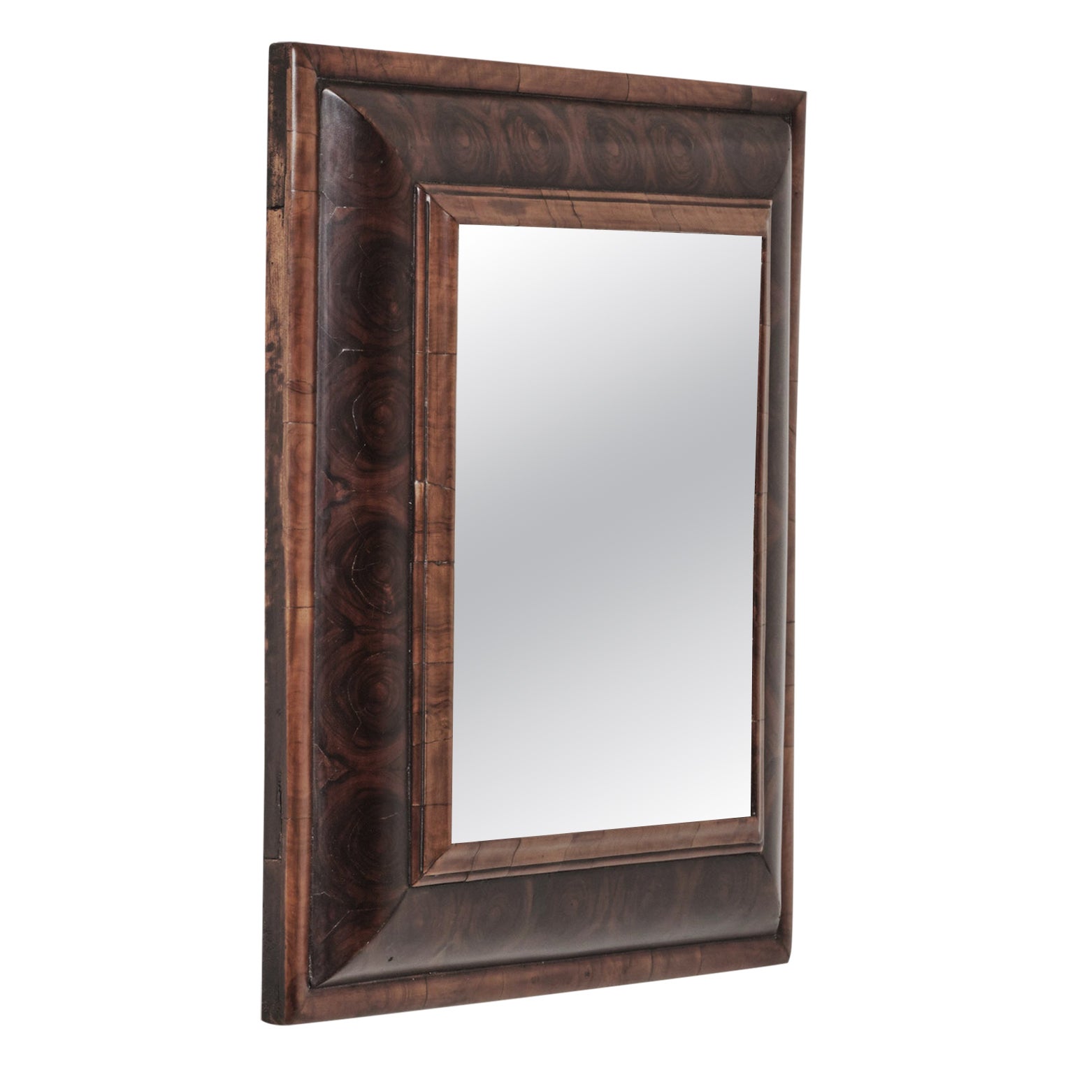 William and Mary Cushion Framed Mirror, 17th Century, England For Sale