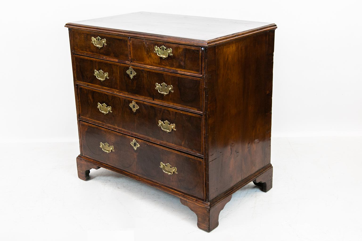 William and Mary Five Drawer Chest 5