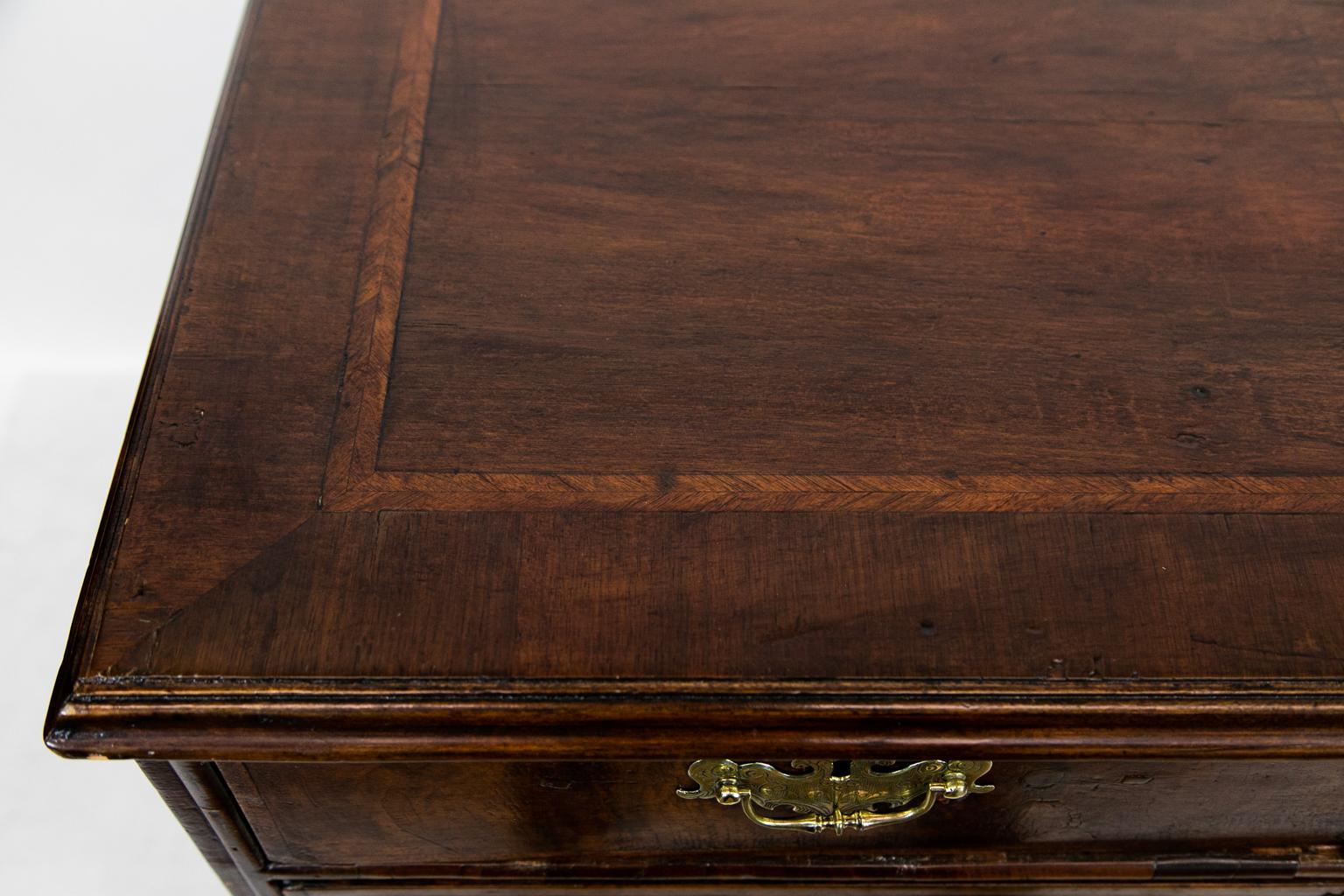 Brass William and Mary Five Drawer Chest