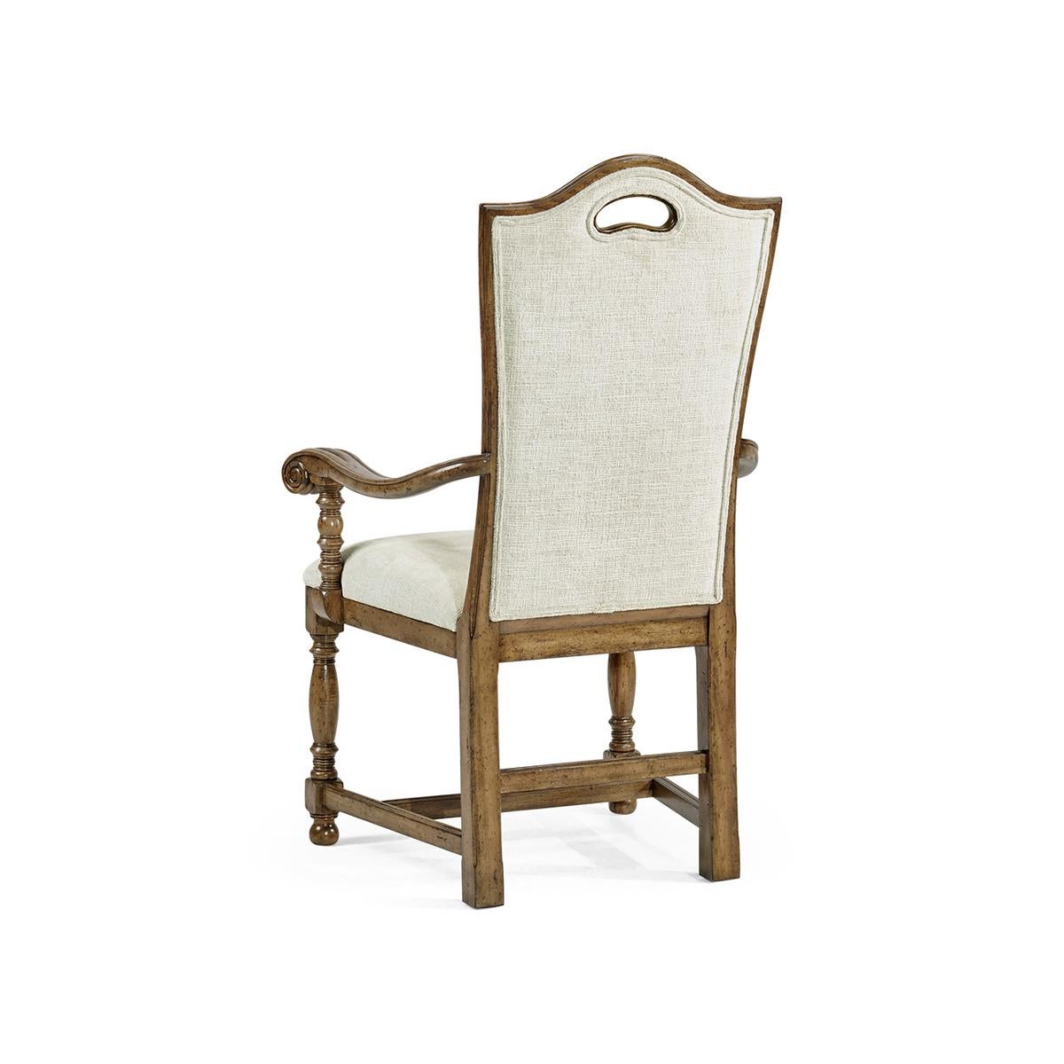 Vietnamese William and Mary High Back Armchair For Sale