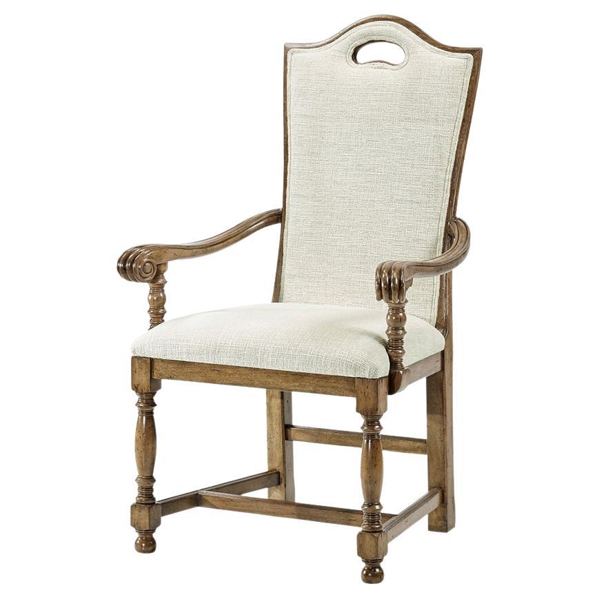 Fauteuil à dossier haut William et Mary en vente