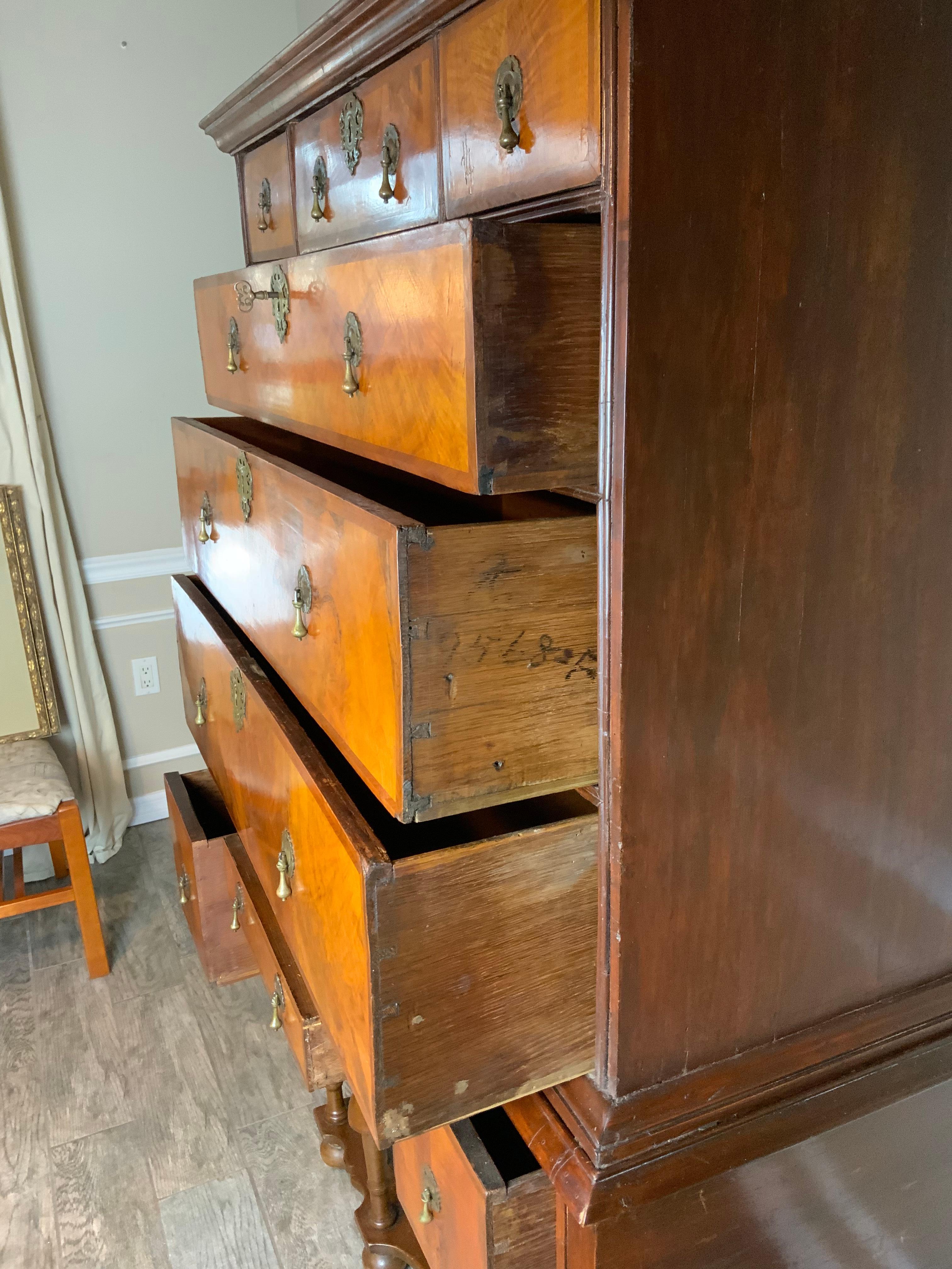 William and Mary Highboy In Good Condition In Bradenton, FL