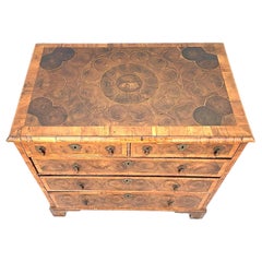 William And Mary Inlaid Oyster Veneered Chest