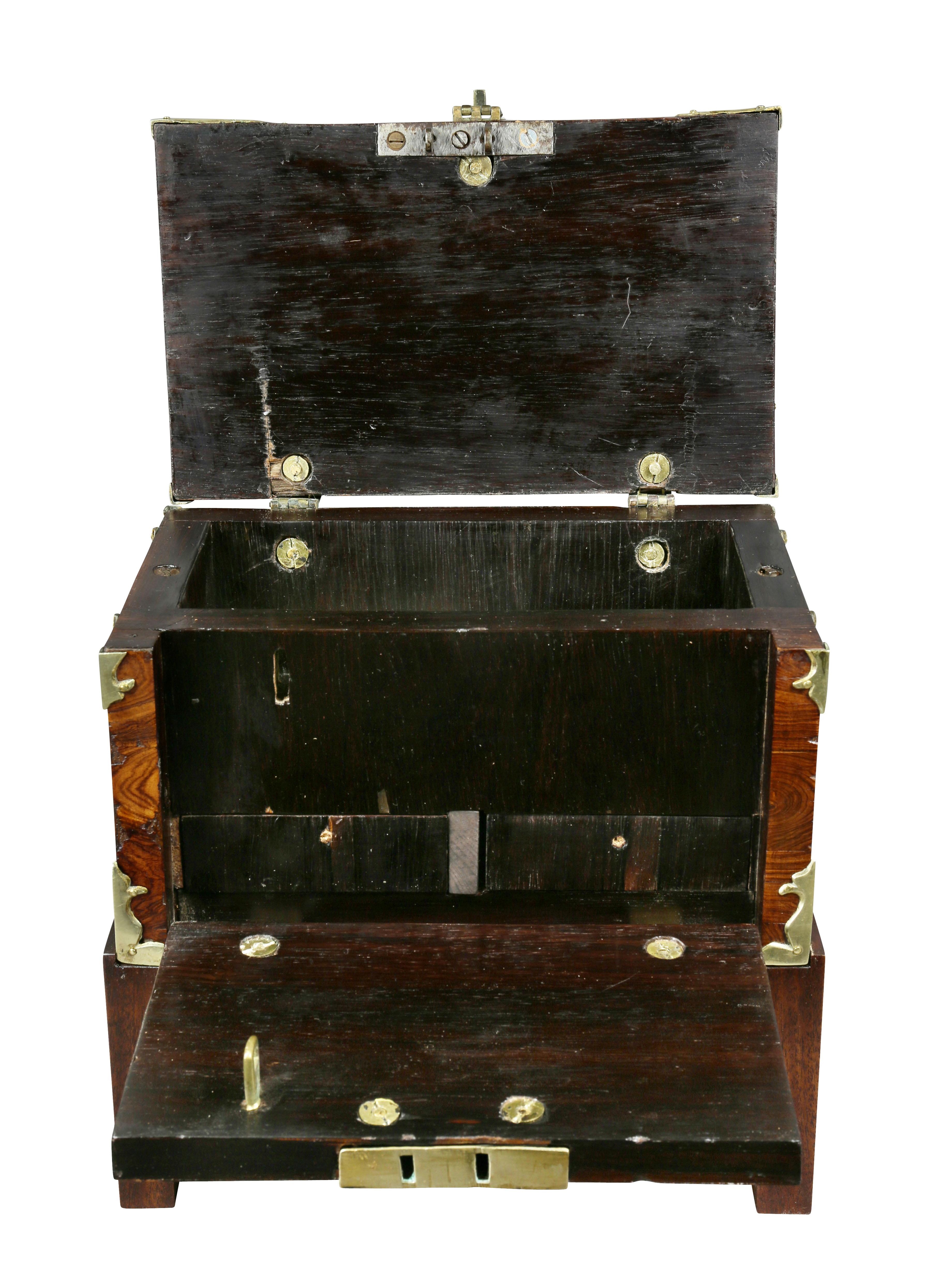 William and Mary Kingwood and Brass Mounted Coffer Fort 1
