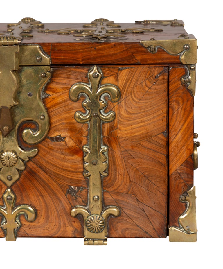 William and Mary Kingwood Strong Box or Coffre Fort Converted to a Teacaddy For Sale 5