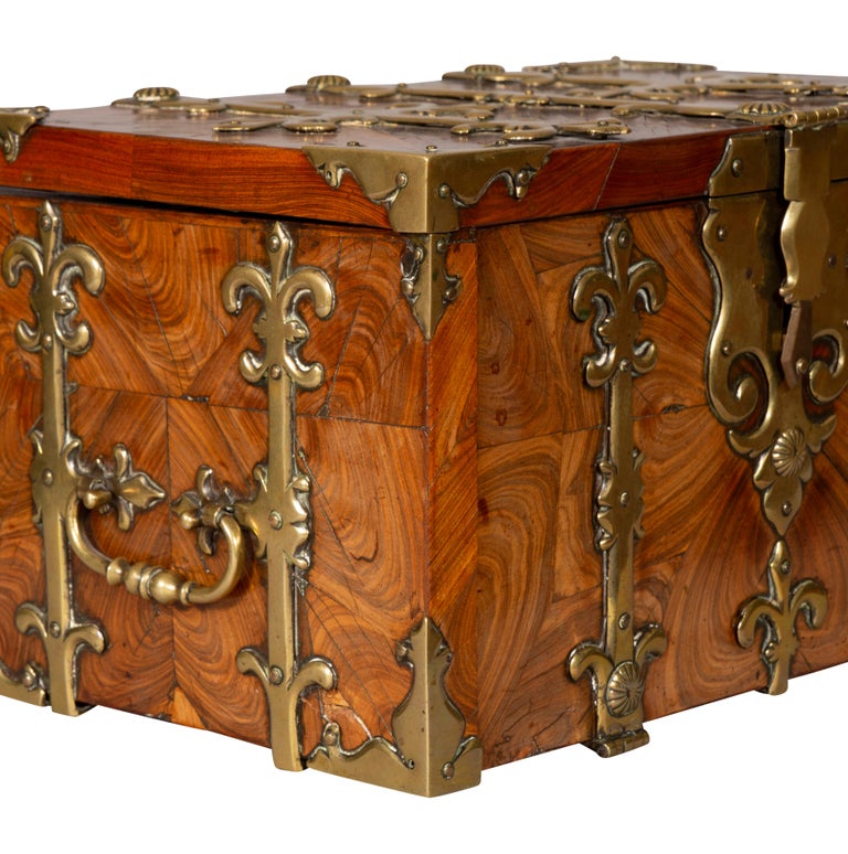 William and Mary Kingwood Strong Box or Coffre Fort Converted to a Teacaddy For Sale 8