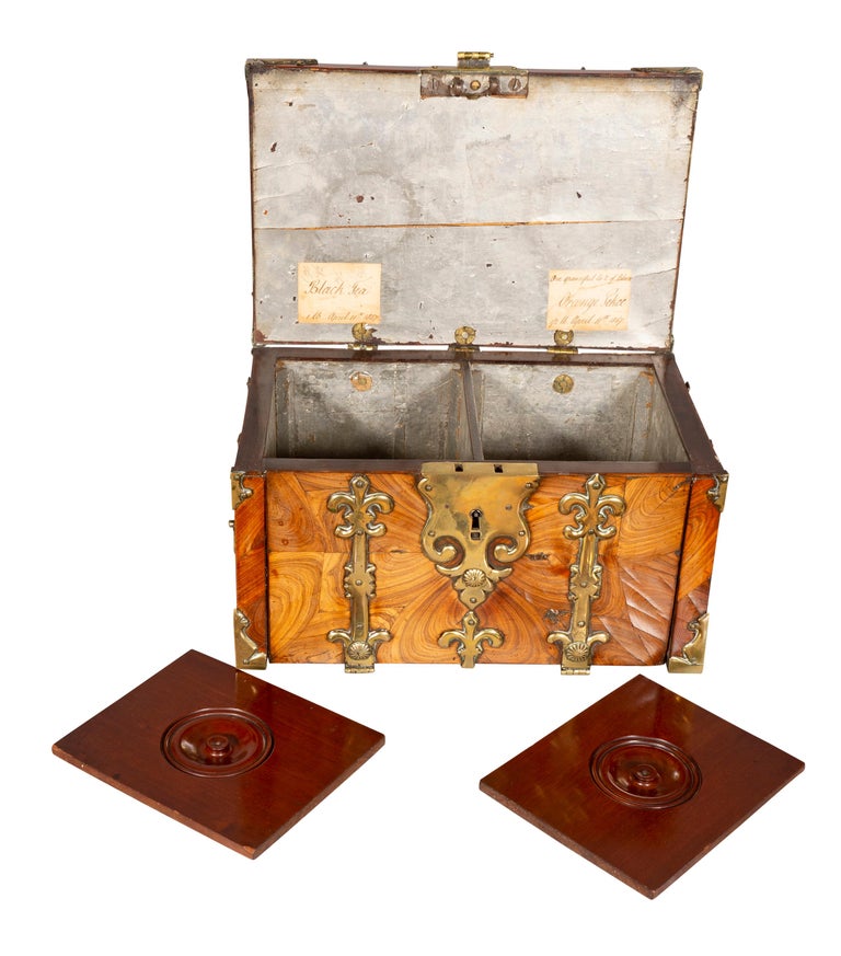 William and Mary Kingwood Strong Box or Coffre Fort Converted to a Teacaddy For Sale 14