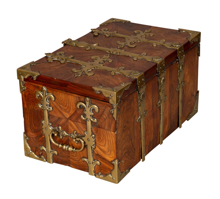 William and Mary Kingwood Strong Box or Coffre Fort Converted to a Teacaddy For Sale 1