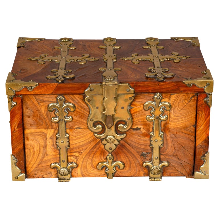 William and Mary Kingwood Strong Box or Coffre Fort Converted to a Teacaddy For Sale