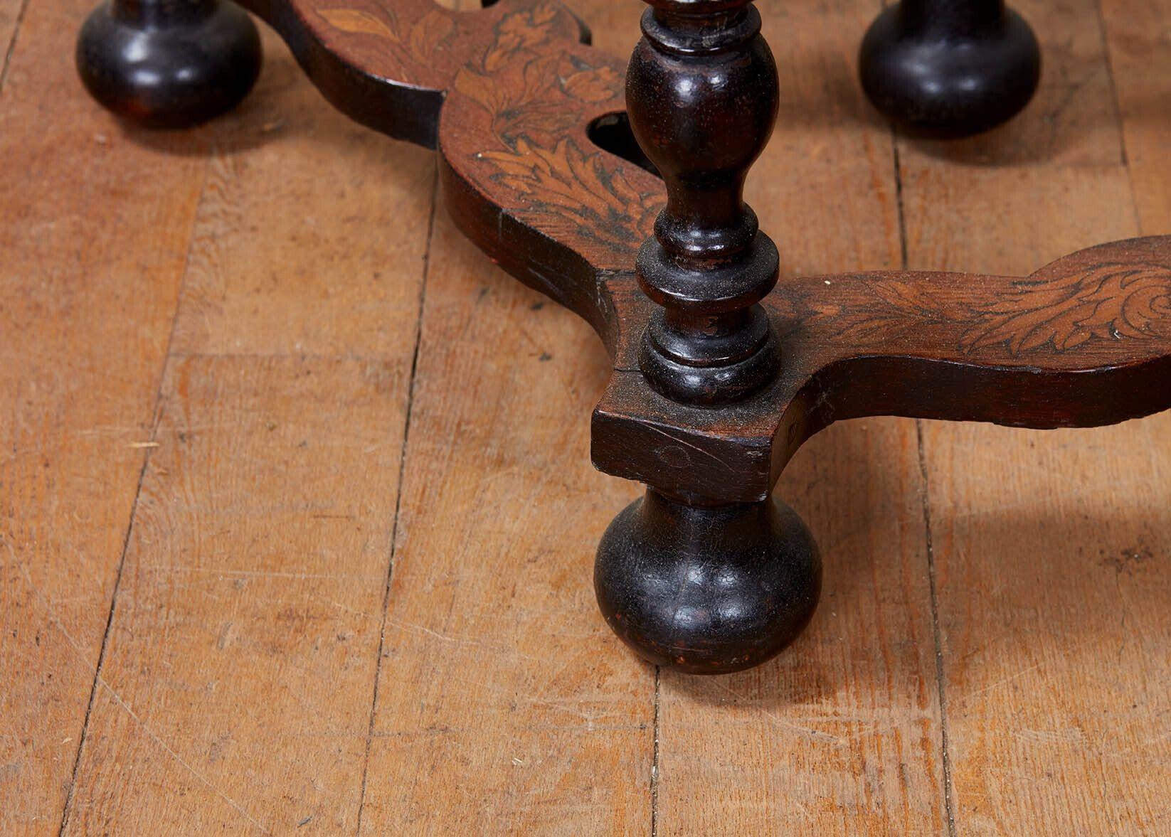 William and Mary Marquetry Card Table 6