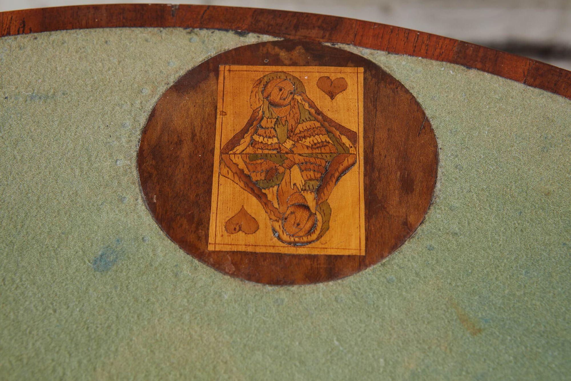 William and Mary Marquetry Card Table For Sale 3