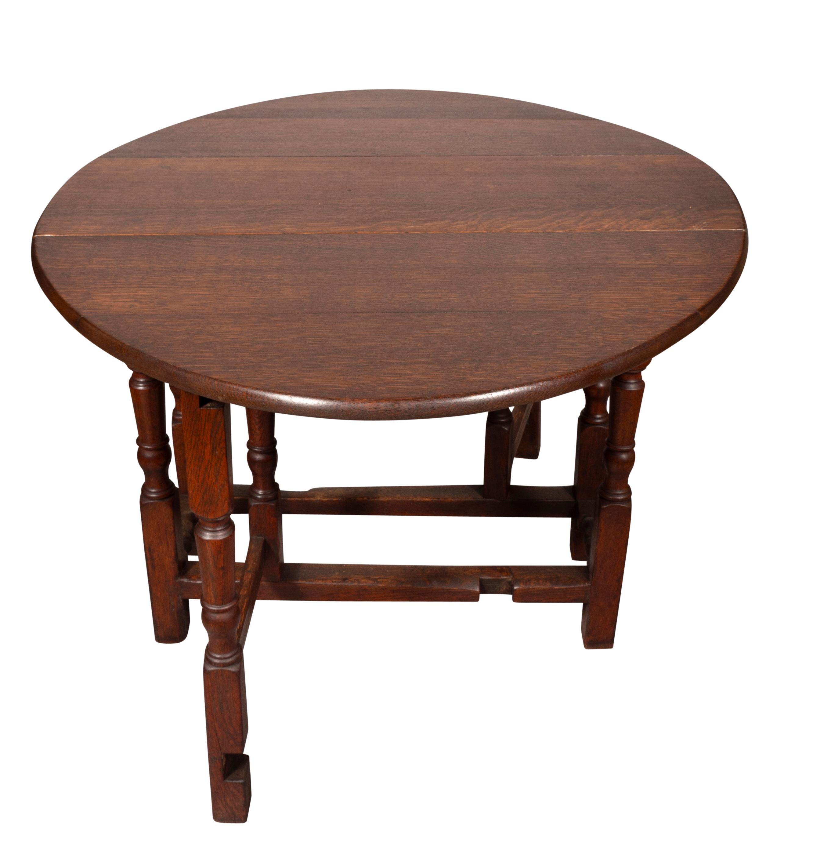 William And Mary Oak Gateleg Table For Sale 1