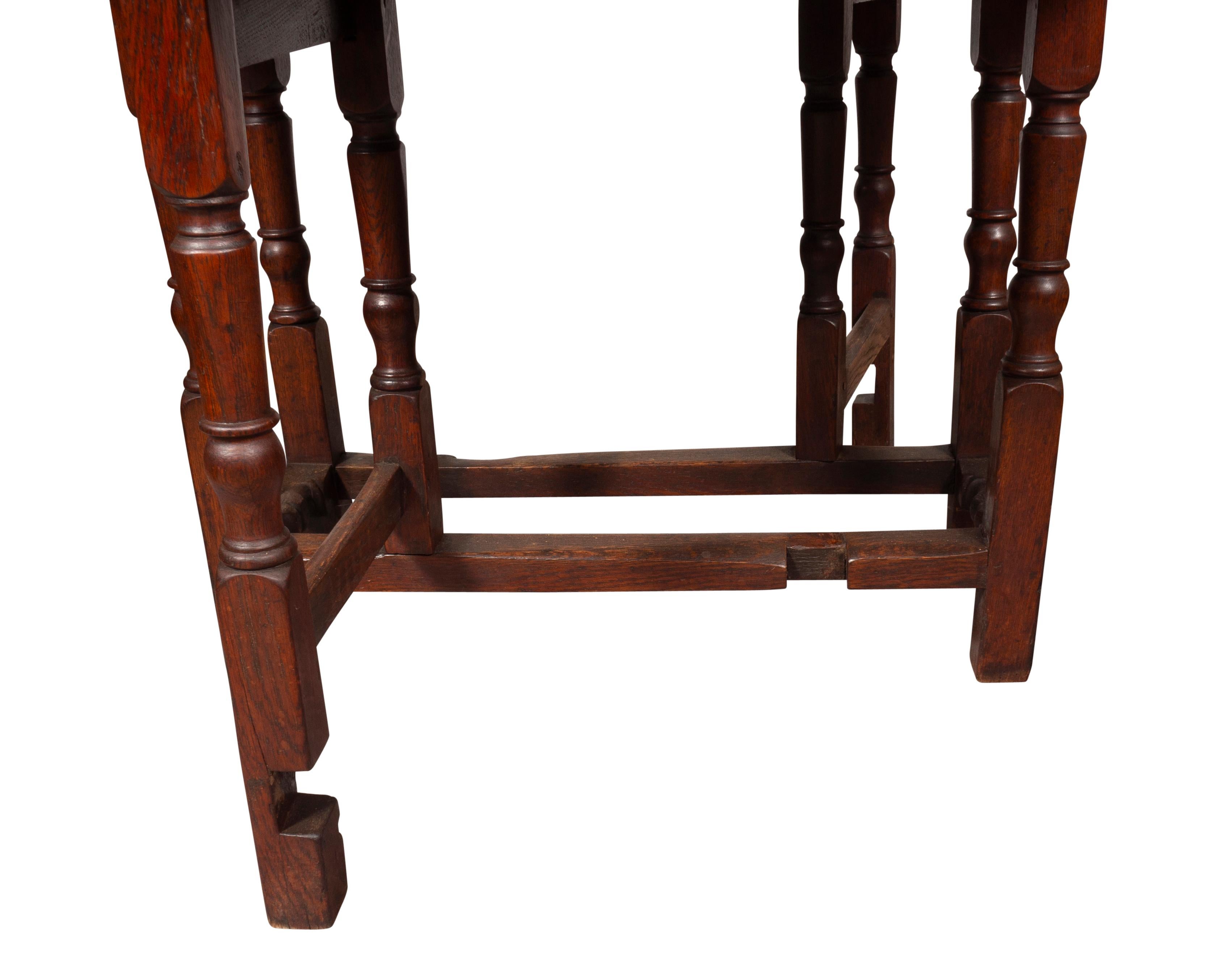 William And Mary Oak Gateleg Table For Sale 3