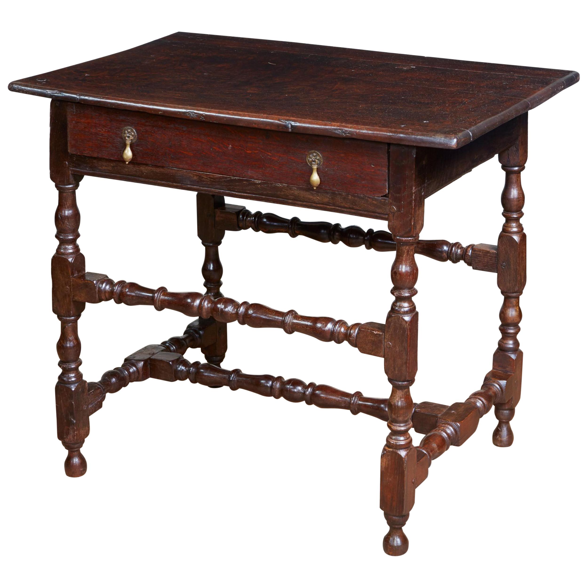 William and Mary Oak Table For Sale