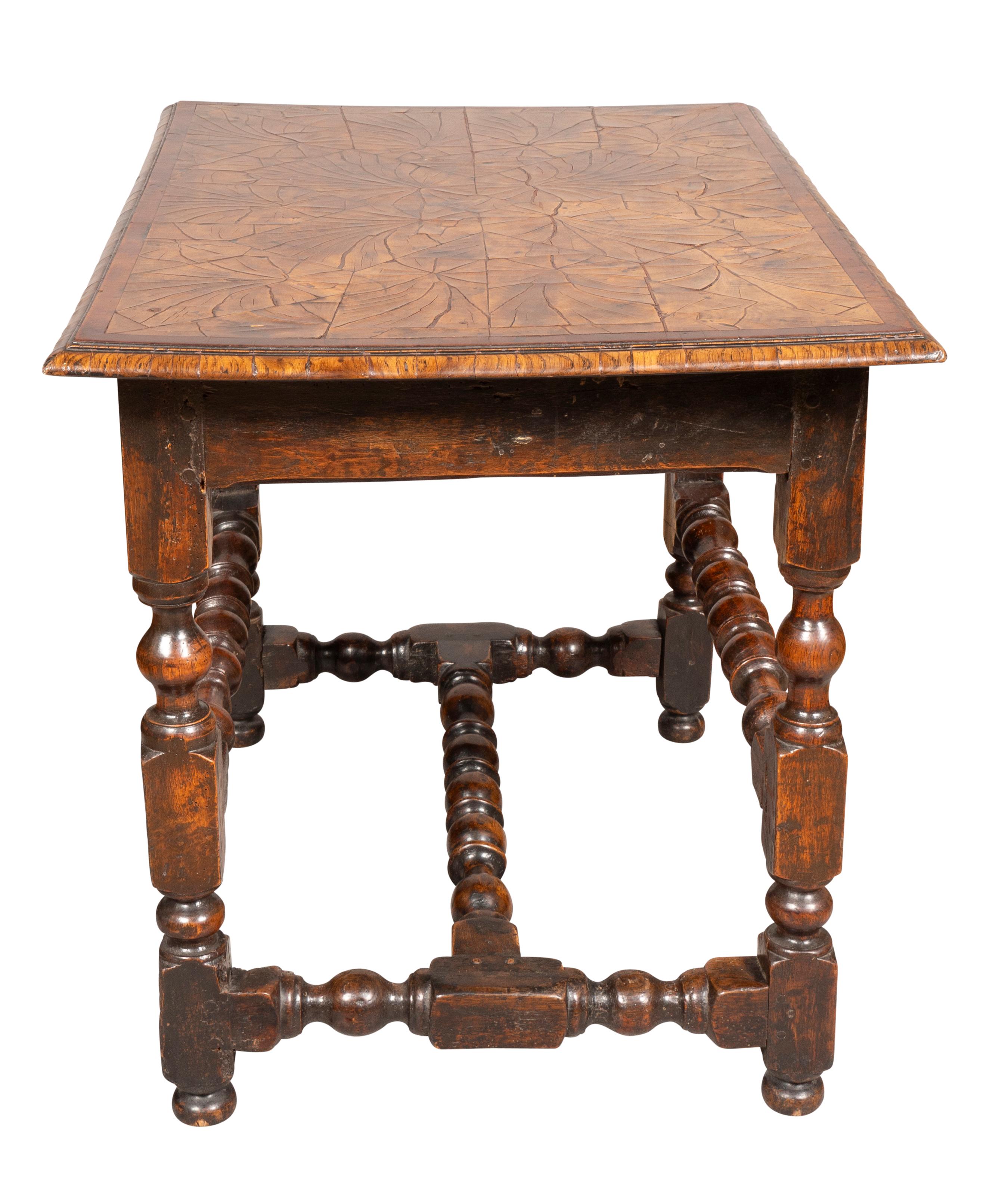 English William And Mary Oak Tavern Table For Sale