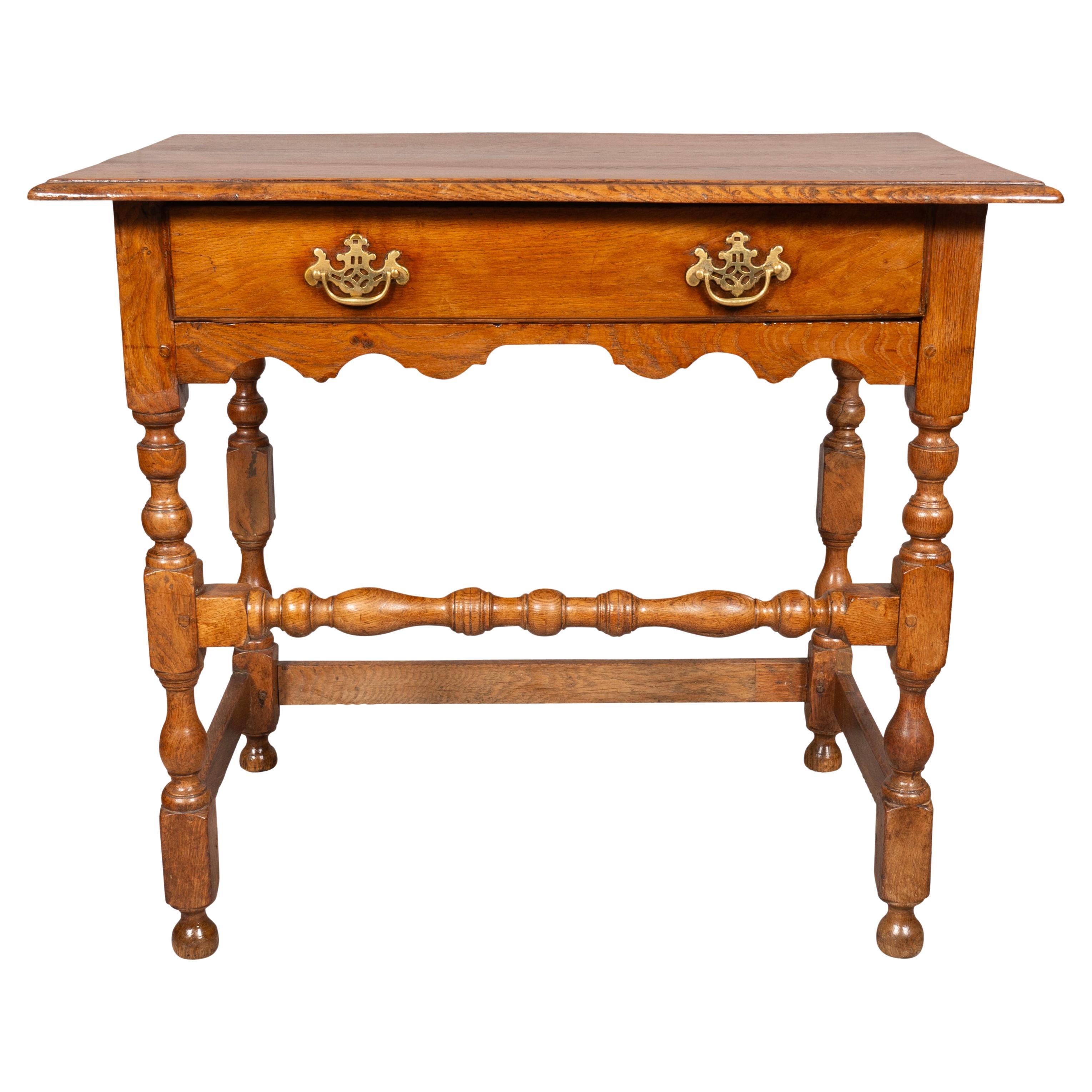 William And Mary Oak Tavern Table For Sale