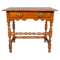 Antique William And Mary Oak Tavern Table